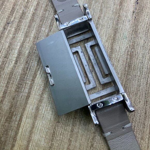 Tory Burch Silver Tone Light Gray Wrap Leather Fitbit Flex Bracelet - Picture 4 of 6